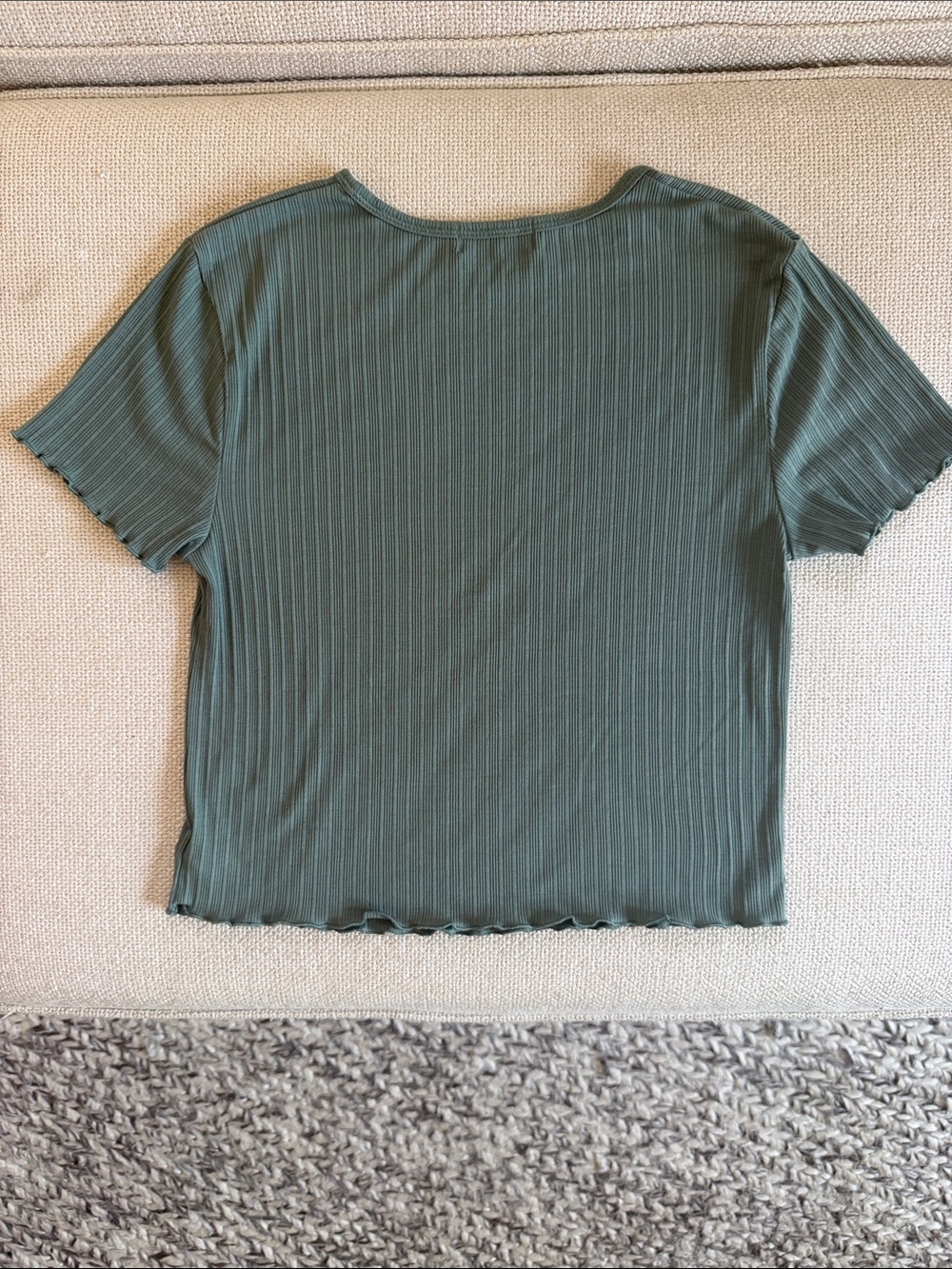 nuuds Agave/Olive Green Ribbed Tank Top and Lounge Pants Pajamas - Picture 4 of 15